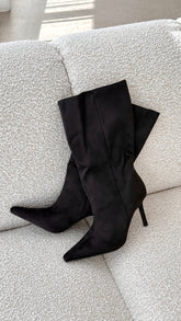 Nour Boots - Black Suede