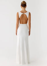 Cherry Sky Maxi Dress - White