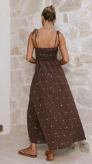 Tammy Maxi Dress - Chocolate Polka
