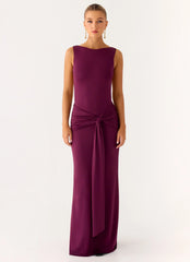 Fault Line Maxi Dress - Plum