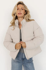 Holden Corduroy Puffer Jacket | Light Greige