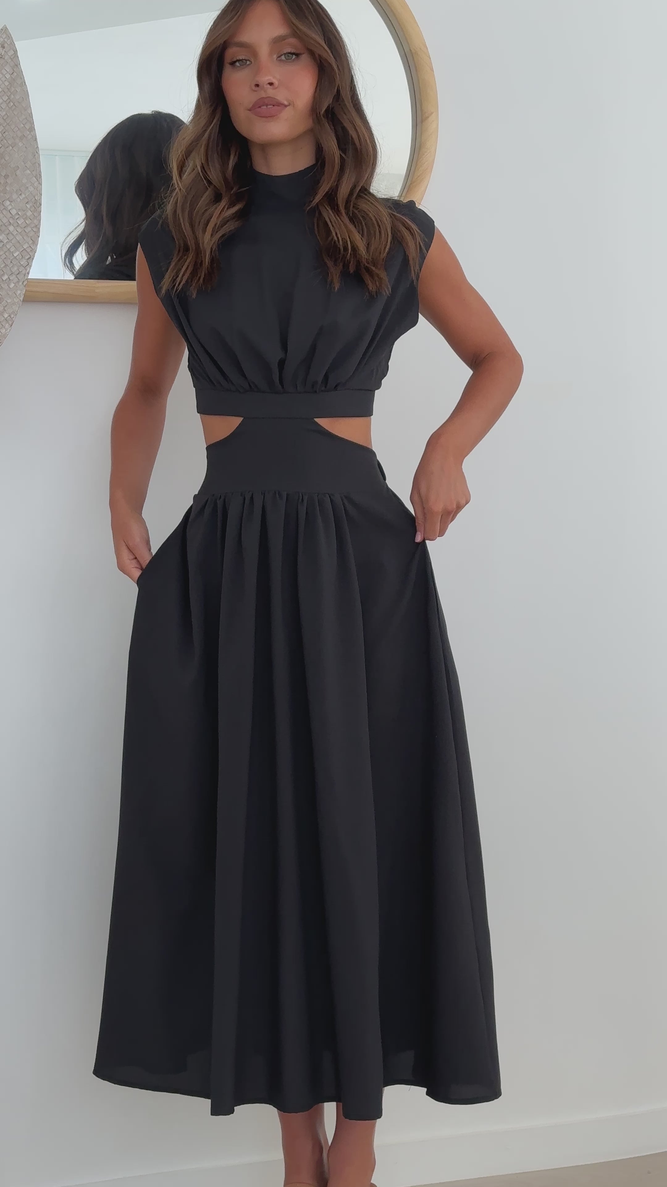 Maddison Midi Dress - Black