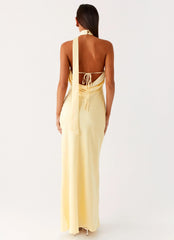 Keena Scarf Maxi Dress - Lemon